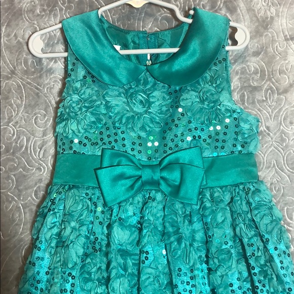 Bonnie Jean girls sequence floral dress sz 5 - Picture 2 of 7